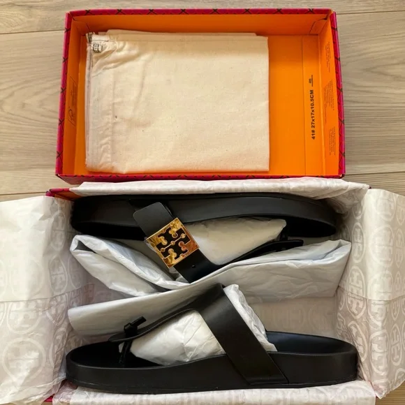 ☀️NEW☀️ Tory Burch Mellow Sandals Black 8